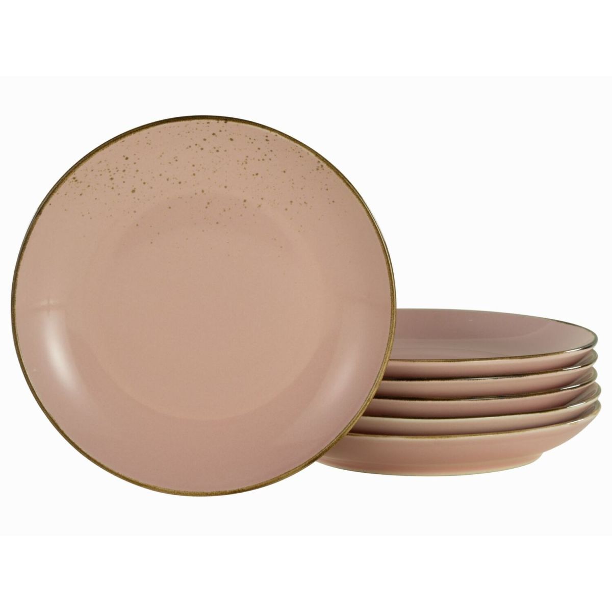 CreaTable Nature Collection - Dessertteller 6-tlg; 21x3 cm (ØxH); rosa; rund; 6 Stück / Pack