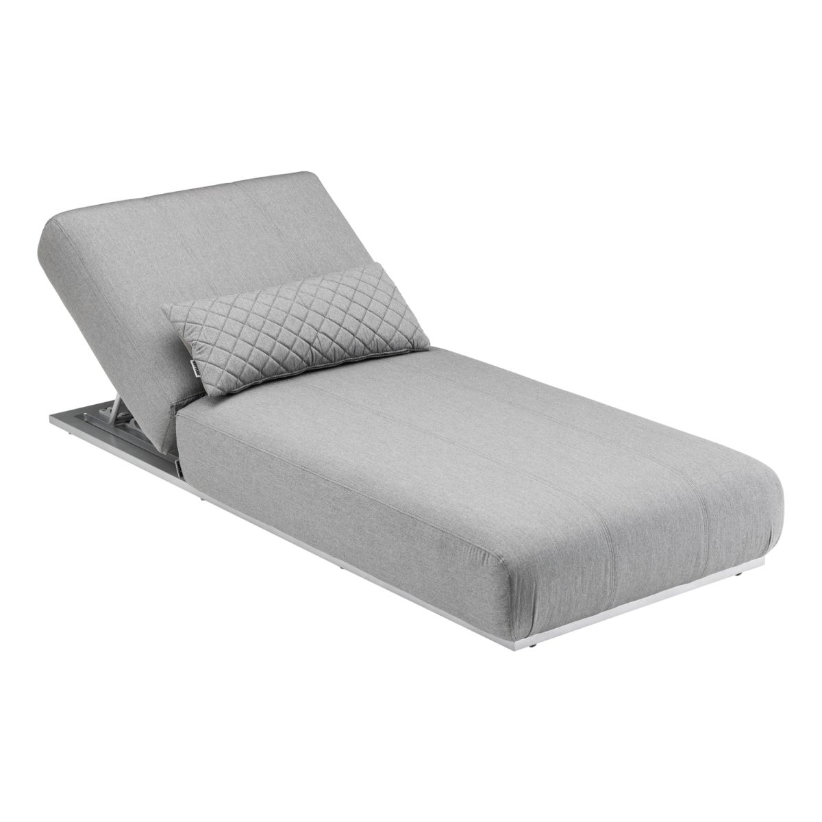 KETTLER Sonnenliege EGO, gepolstert; 213x90x33 cm (LxBxH); Sitz vintage grau, Gestell silber