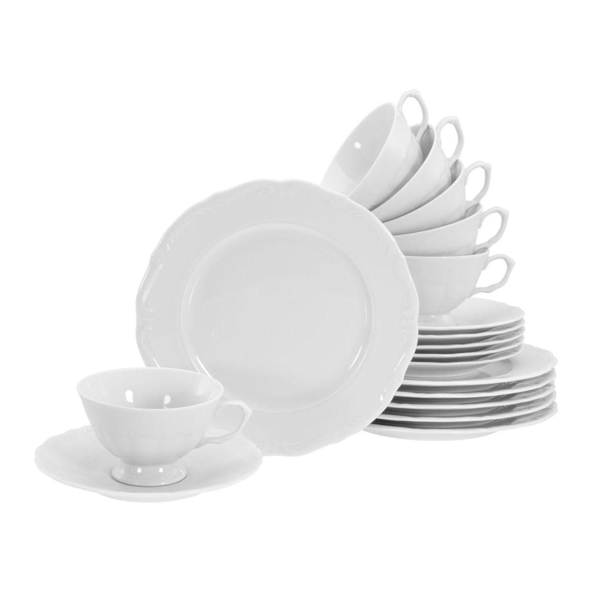 CreaTable Maria Theresia - Kaffeeservice 18-tlg; weiß