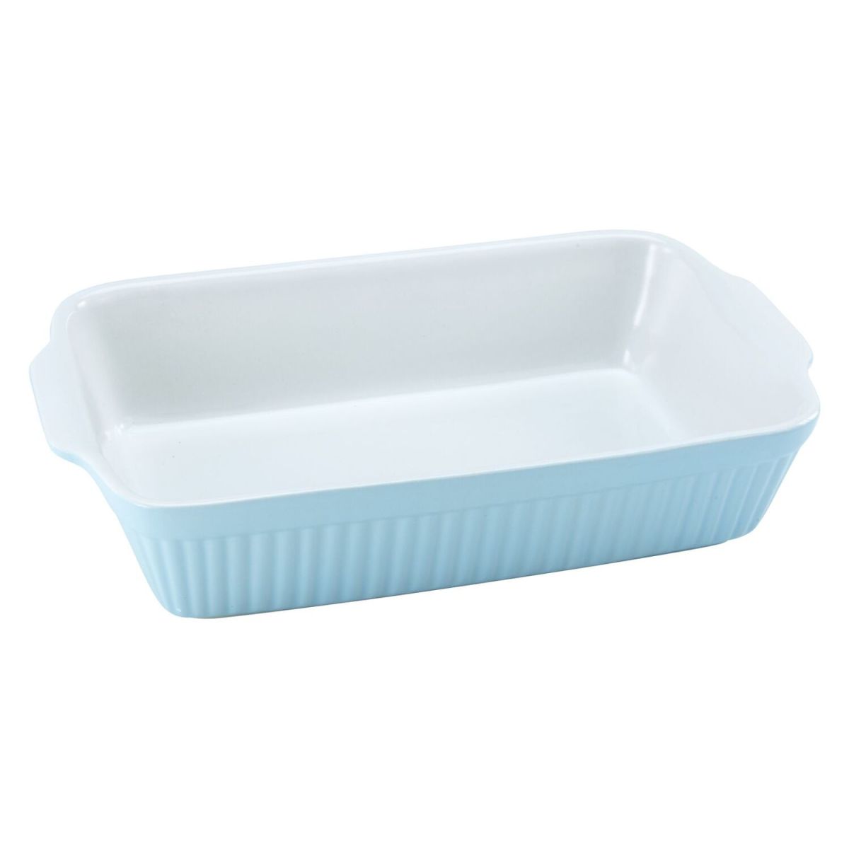 CreaTable Pastell Kitchen - Auflaufform rechteckig; 2500 ml, 34x20x7.2 cm (LxBxH); blau; rechteckig