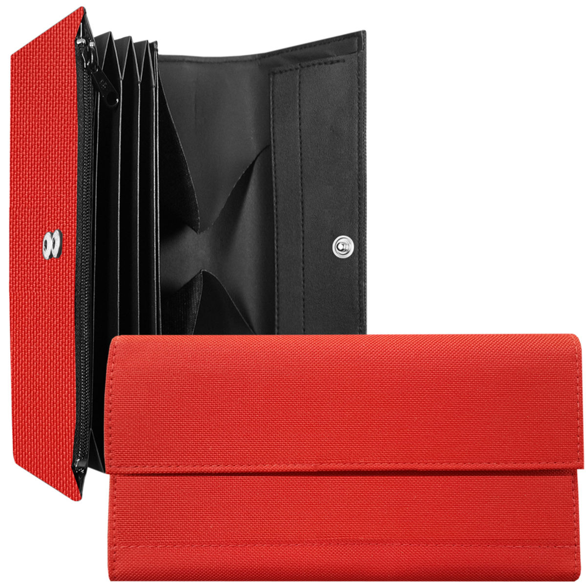 Ferducci Kellnerbörse mit Druckknopf; 19x10 cm (LxB); rot