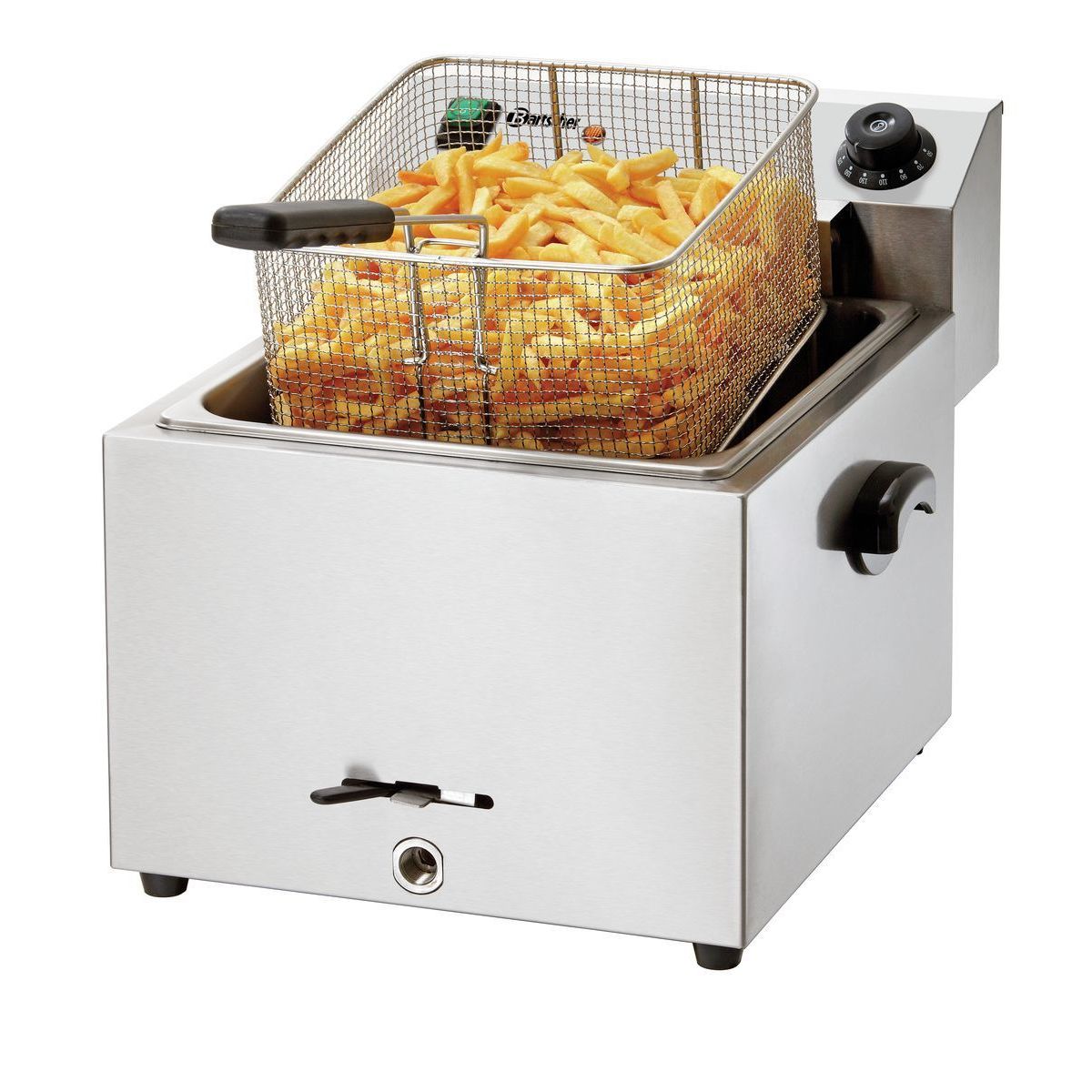 Bartscher Fritteuse IMBISS PRO; 9.7 l, 410x500x380 cm (BxTxH); silber