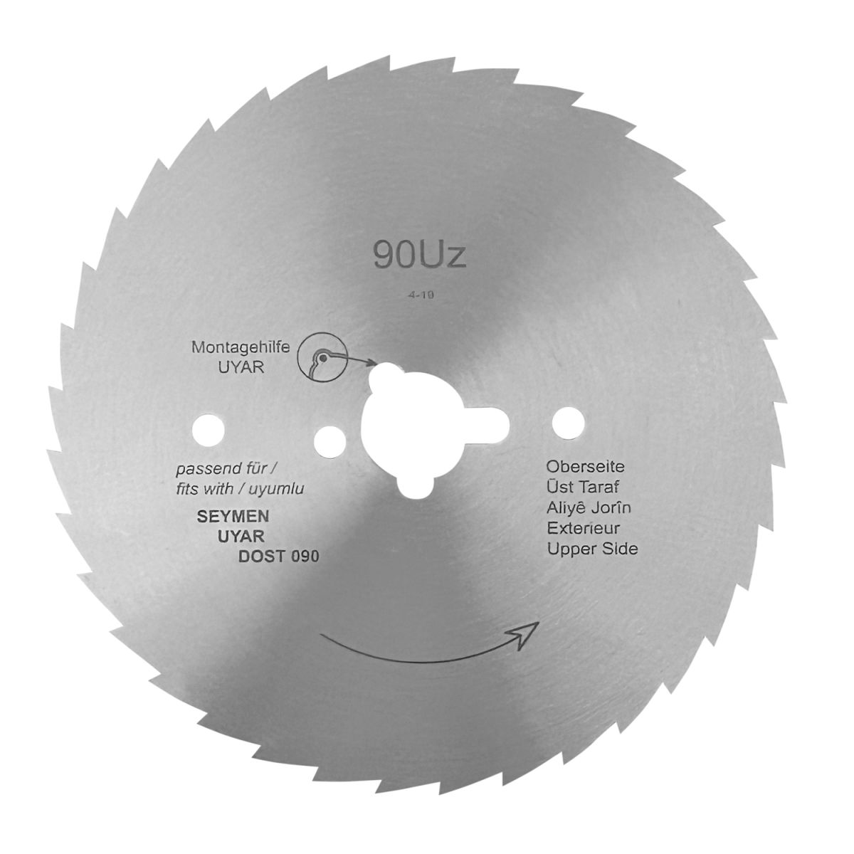 Lauterjung Dönermesser rund, gezahnt - 9 cm - für Seymen, Uyar, Dost; edelstahl