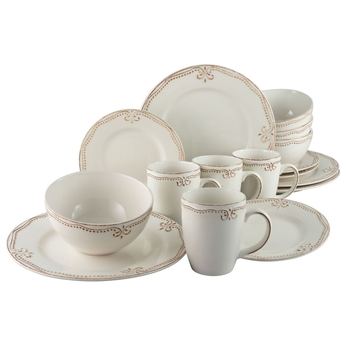 CreaTable Romantic Vintage - Kombiservice 16-tlg; creme