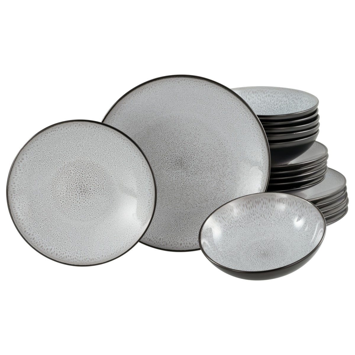 CreaTable Malmö - Tellerset 18-tlg frost; grau