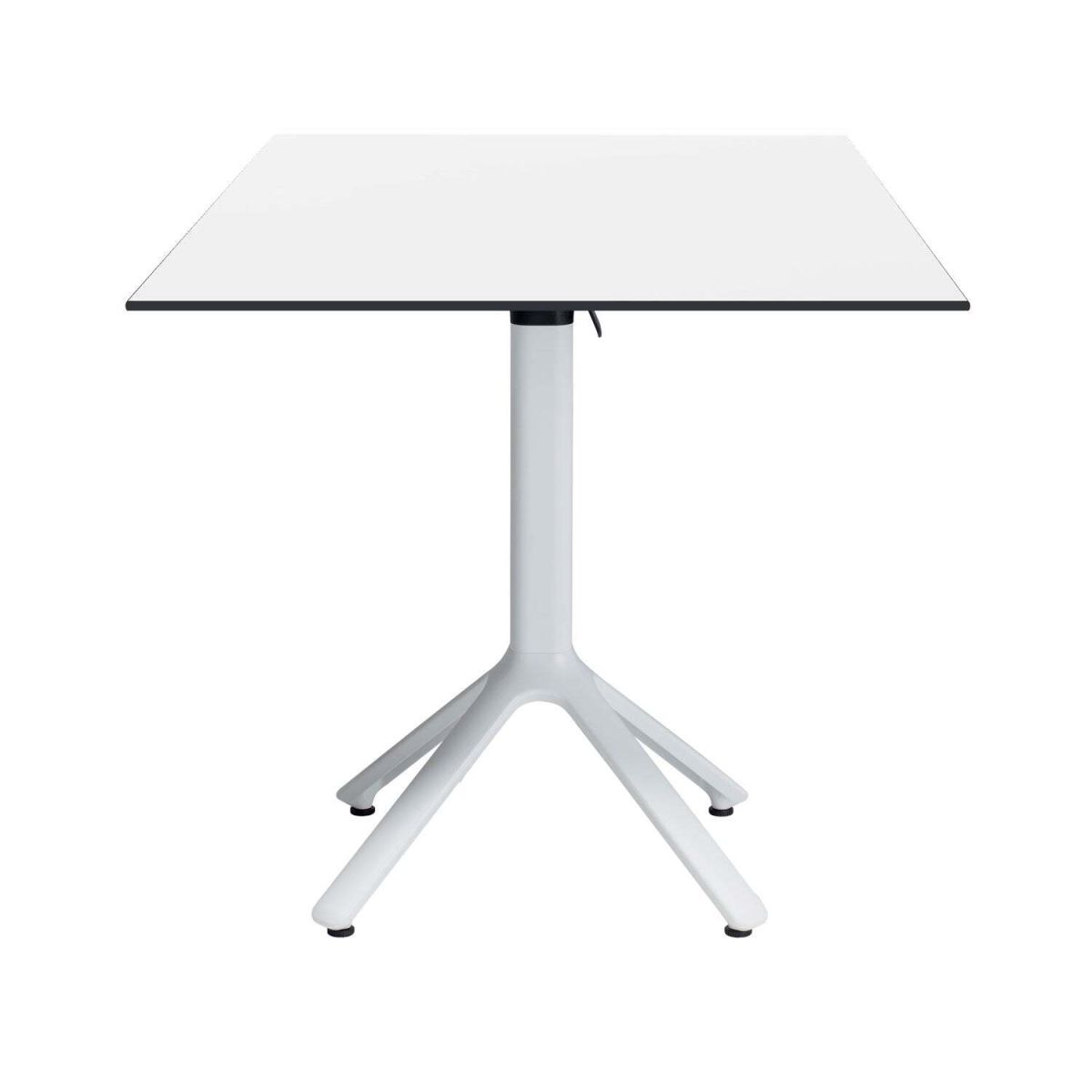 RestooTab Outdoor-Tisch Nemo klappbar. Quadratisch, Gestell weiß; 70x70x74 cm (LxBxH); Platte weiß, Gestell weiß; quadratisch