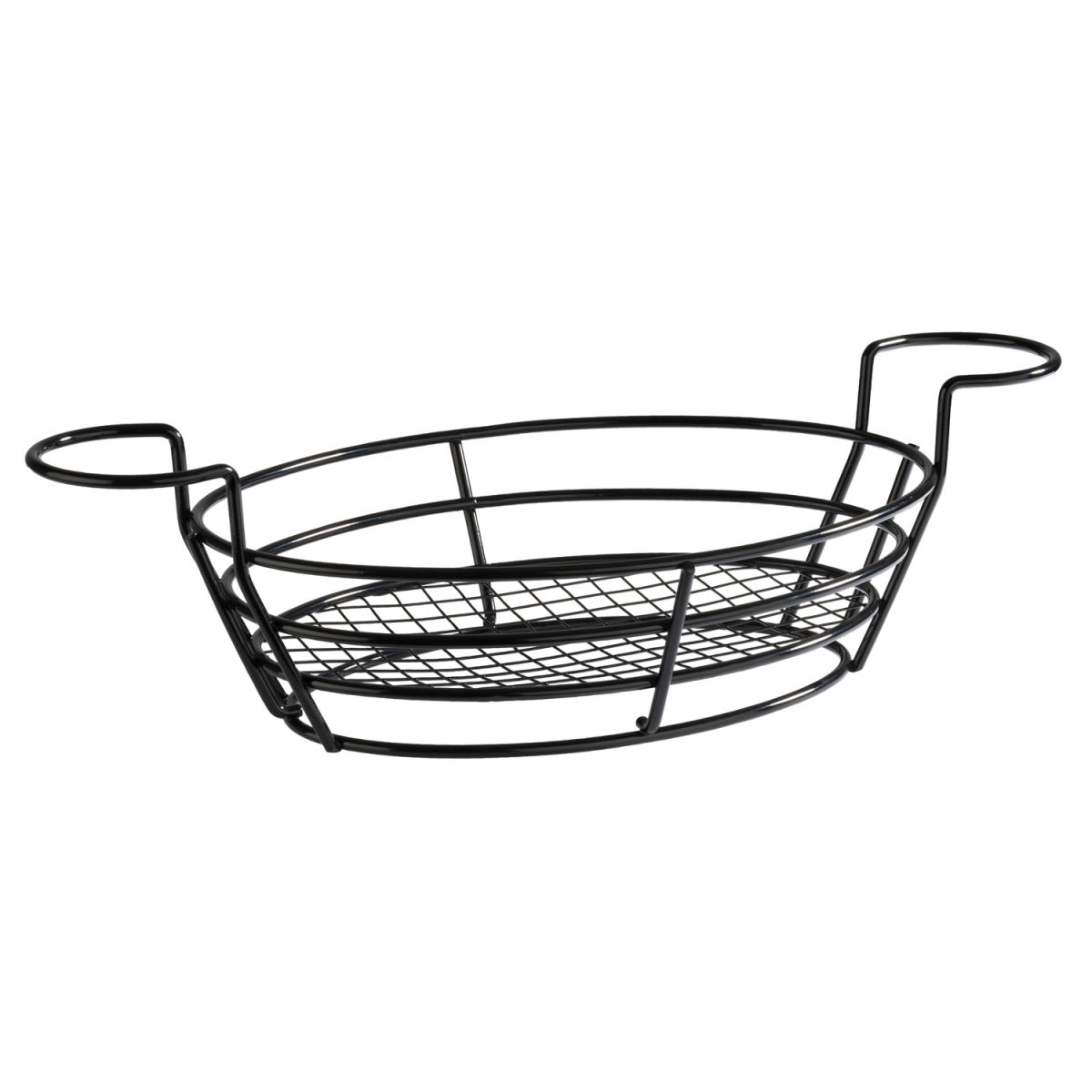 APS Servierkorb BURGER + FRIES; 39.5x20x11 cm (LxBxH); schwarz; oval