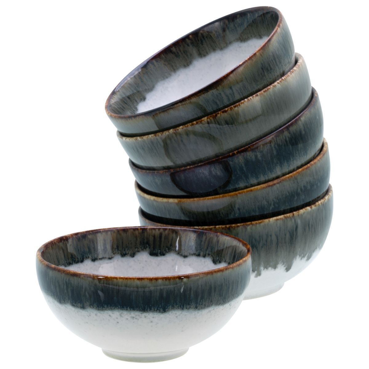 CreaTable Cascade - Dipschale 6-tlg; 200 ml, 12x4.5 cm (ØxH); steingrau; rund; 6 Stück / Pack