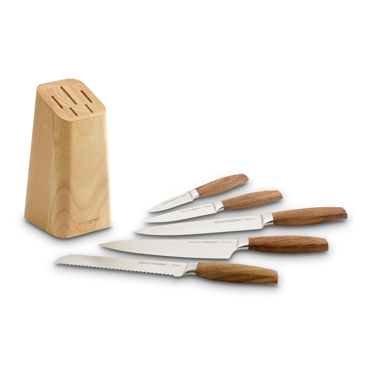 ECHTWERK Küchenmesser Set CLASSIC EDITION 6-tlg; silber