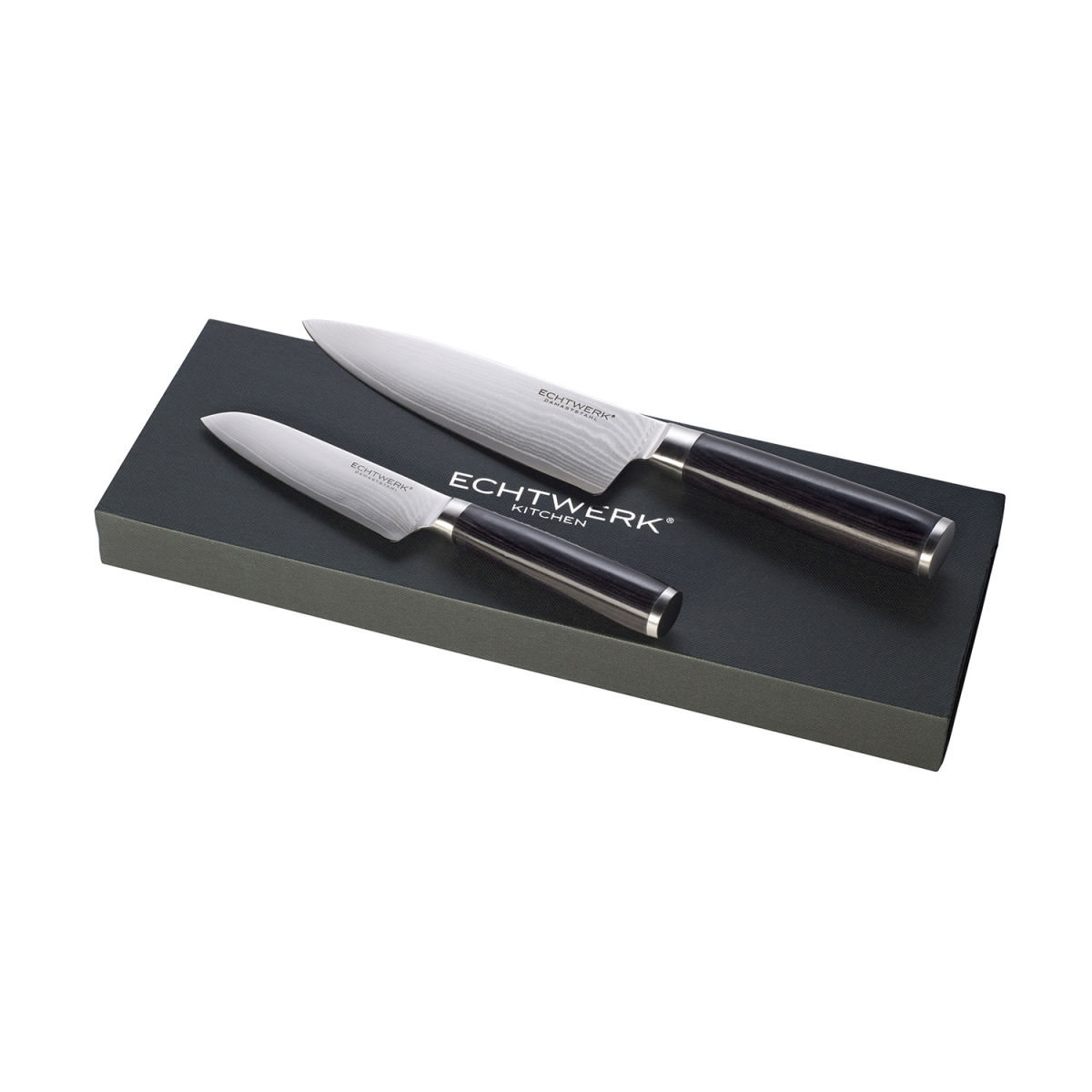 ECHTWERK Damastmesser Set 2-tlg; silber
