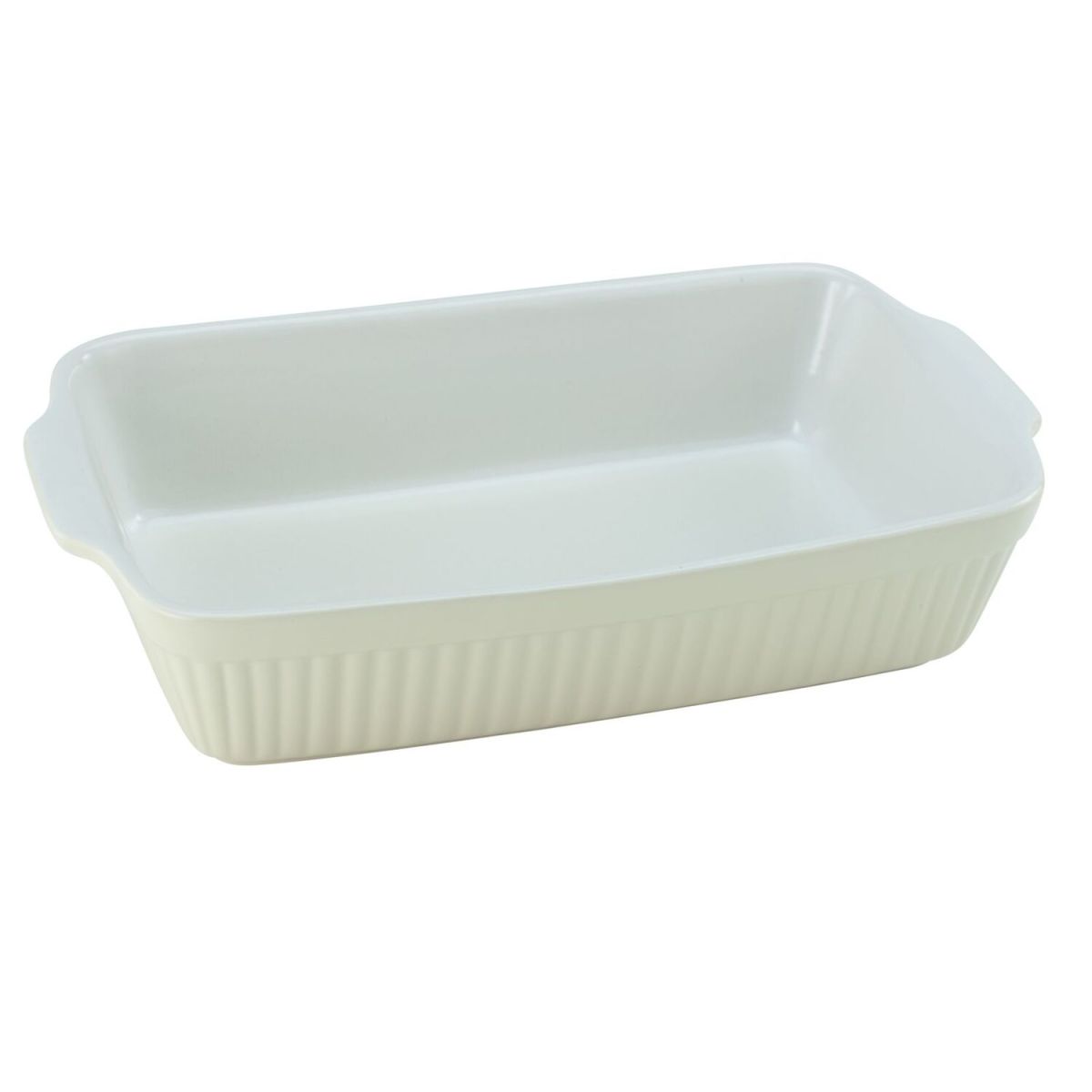 CreaTable Pastell Kitchen - Auflaufform rechteckig; 2500 ml, 34x20x7.2 cm (LxBxH); creme; rechteckig