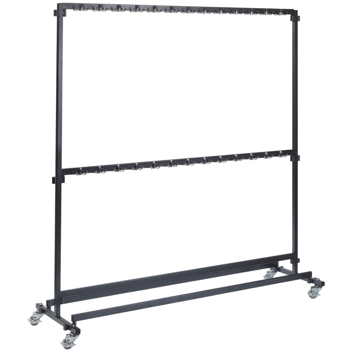 Feros Kleiderständer groß mit 104 Haken; 192x60x200 cm (BxTxH); schwarz