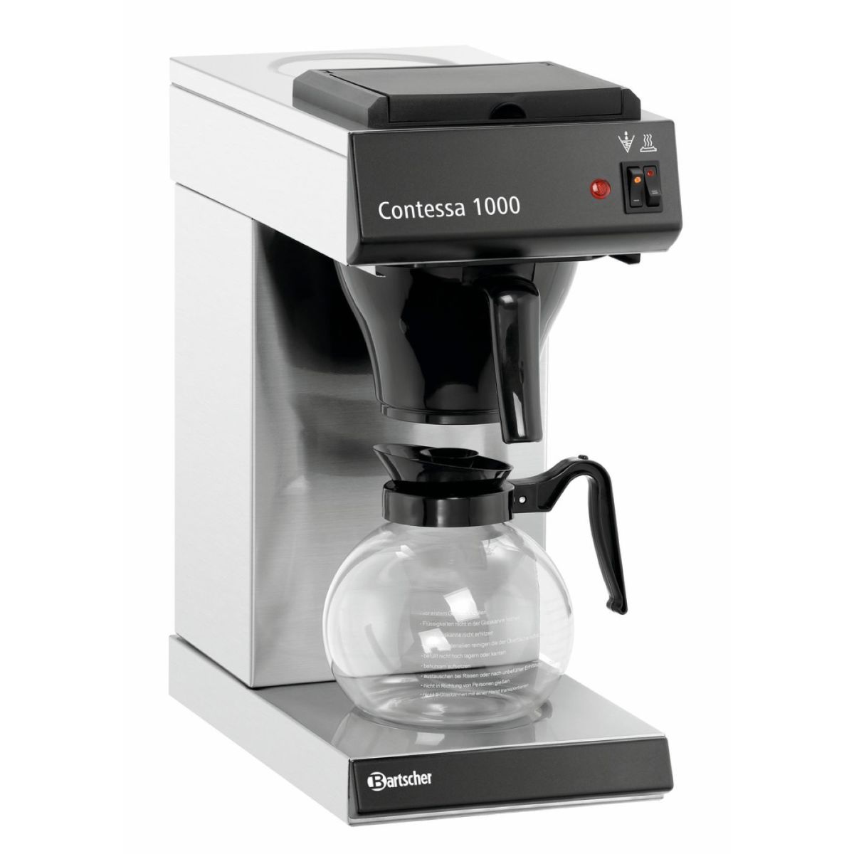 Bartscher Kaffeemaschine Contessa 1000 Contessa 1000; 1.8 l, 215x460x385 cm (BxHxT); silber/schwarz