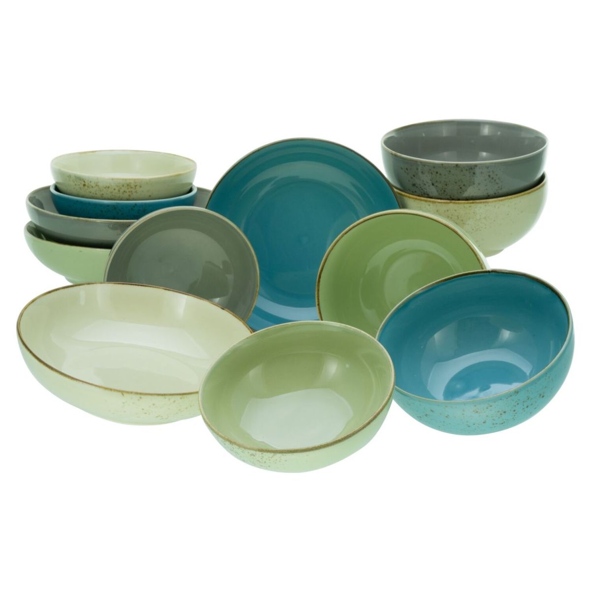 CreaTable Nature Collection - Bowl Set 12-tlg; mehrfarbig