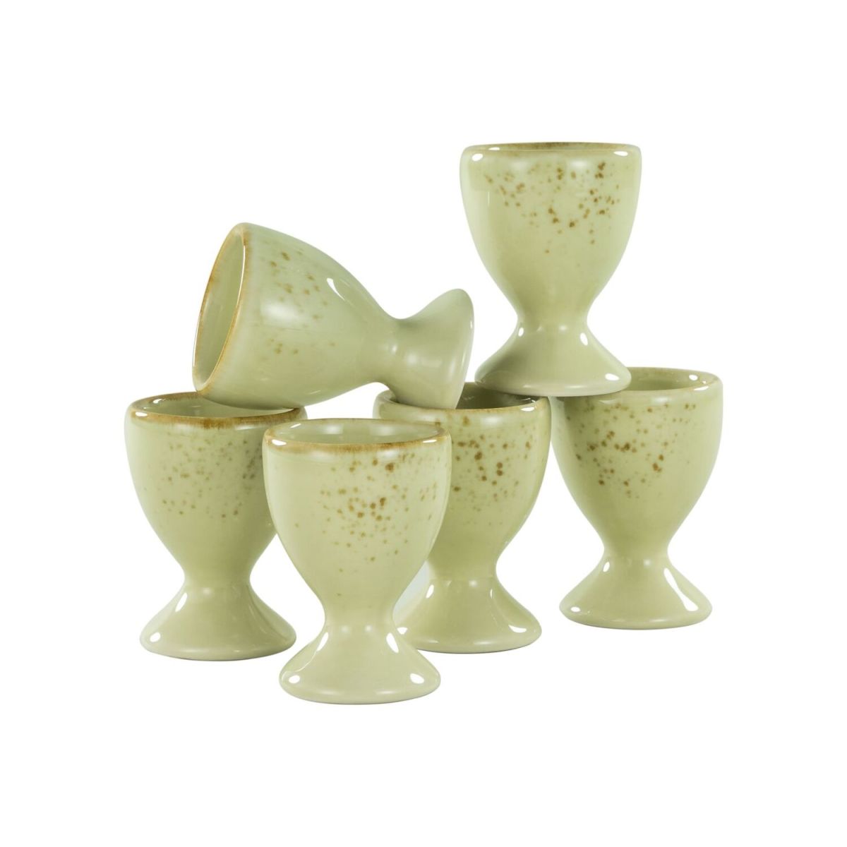 CreaTable Nature Collection - Eierbecher 6-tlg; 5.5x7 cm (ØxH); creme; rund; 6 Stück / Pack