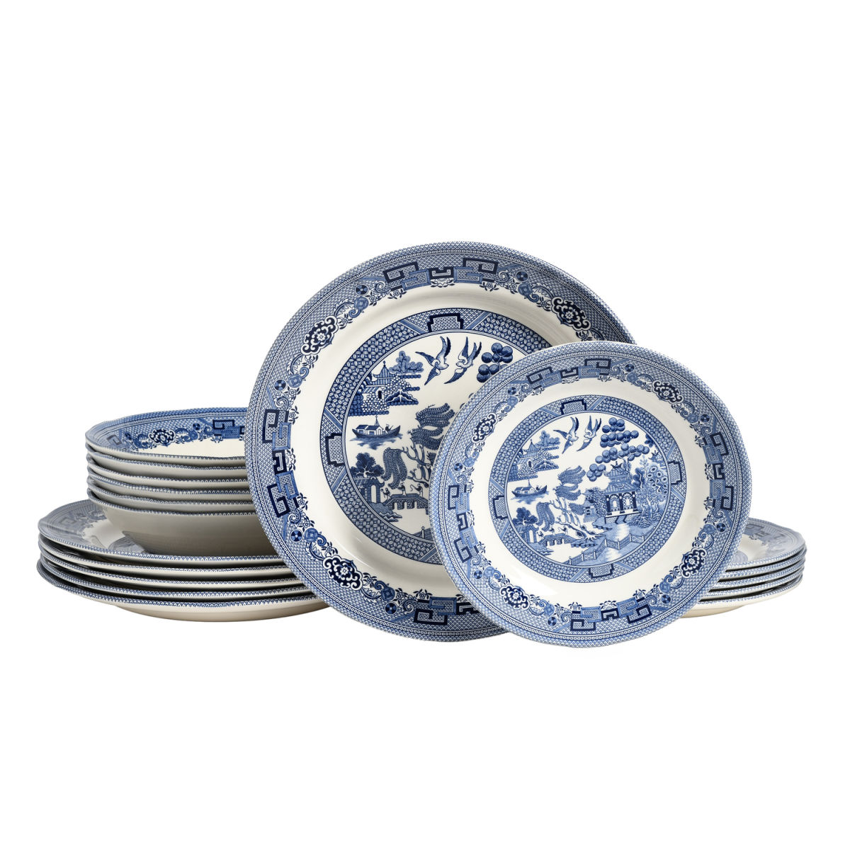 CreaTable China Town Rot WL - Tellerset 18-tlg; blau