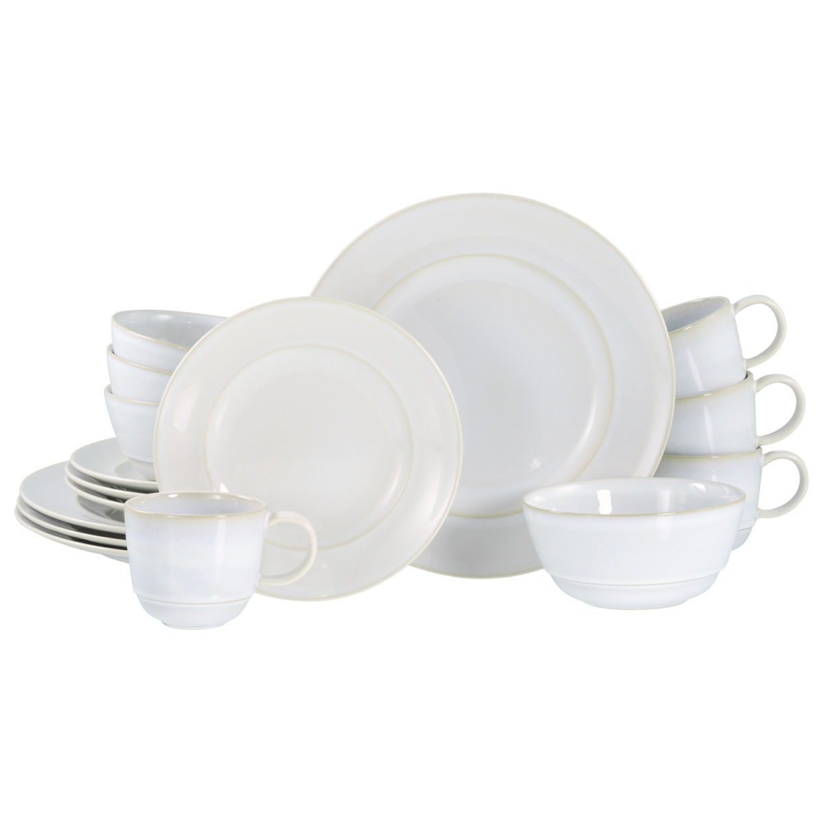 CreaTable Antique offwhite - Kombiservice 16-tlg; weiß