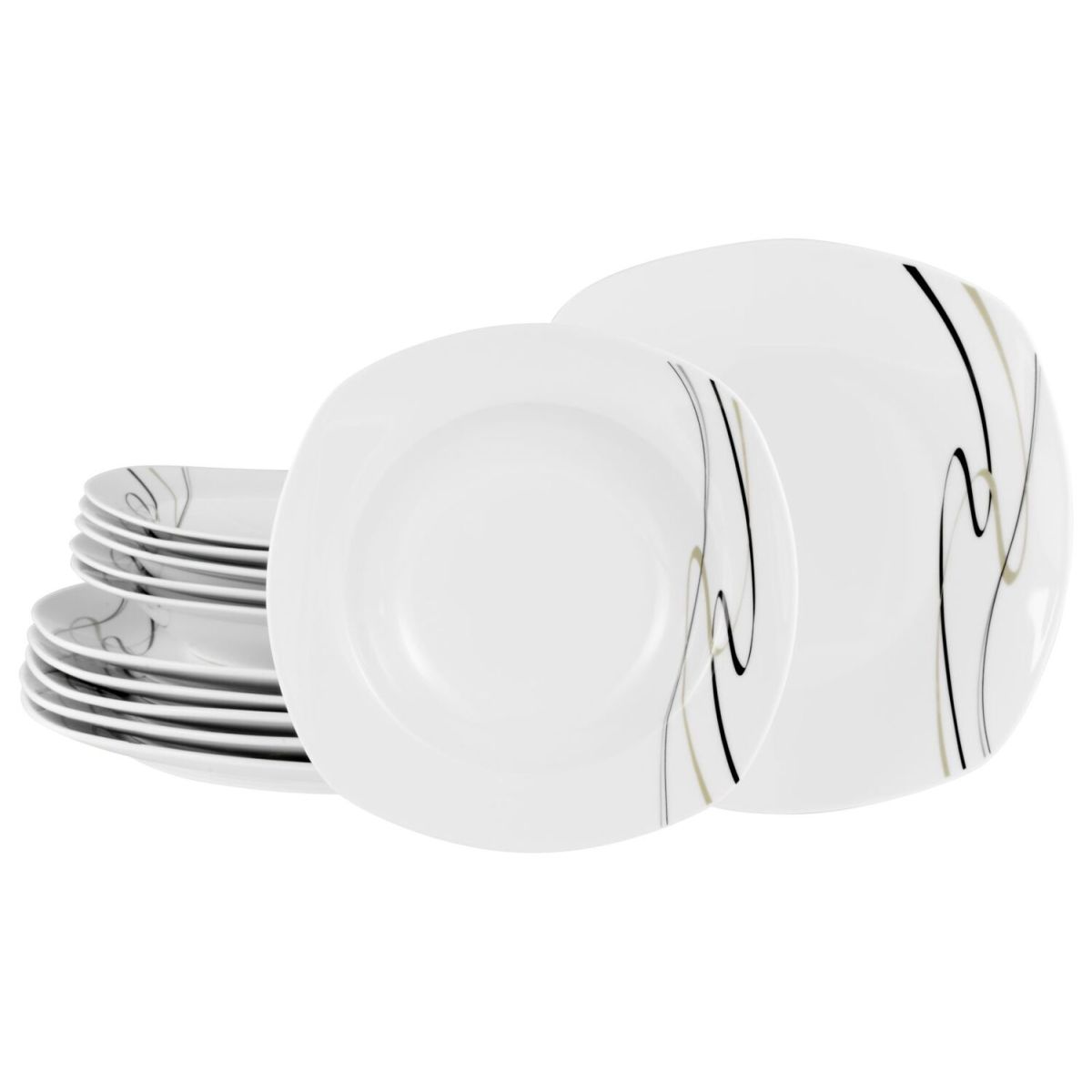 CreaTable Amelie Piazza - Tafelservice 12-tlg; weiß