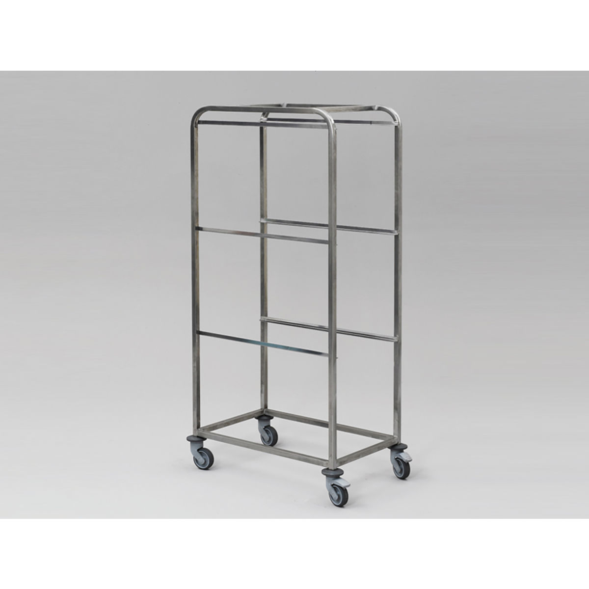 Scaritech Doppelte Edelstahl-Leiter für 40-l-Behälter Rücken an Rücken; grau