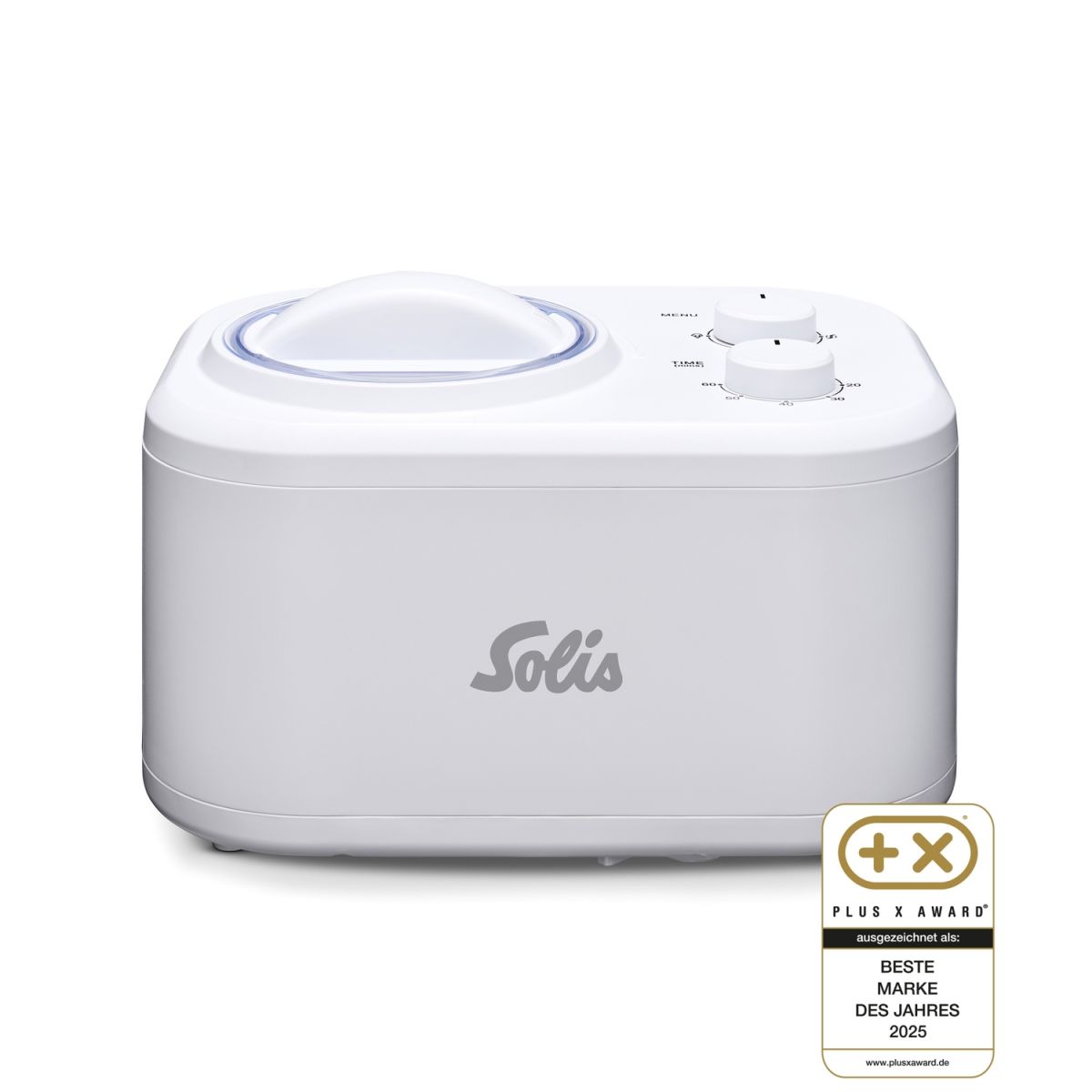 Solis Eismaschine 1 Liter, Drehregler, Timer, BPA-frei; 36x26x20 cm (BxHxT); mehrfarbig