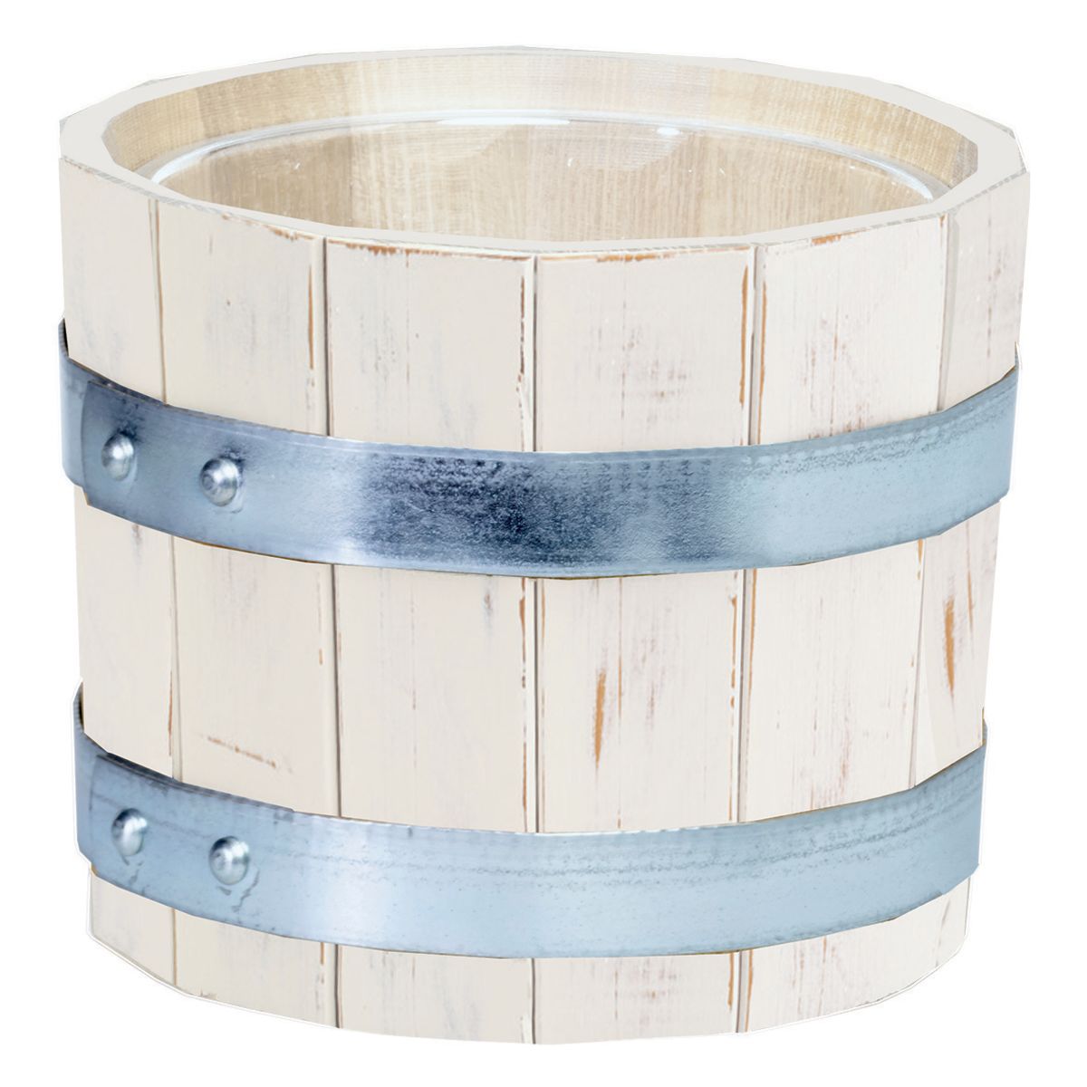 Frilich Getränke-Set 'Solo Timber'; 23x18 cm (ØxH); vintage weiß