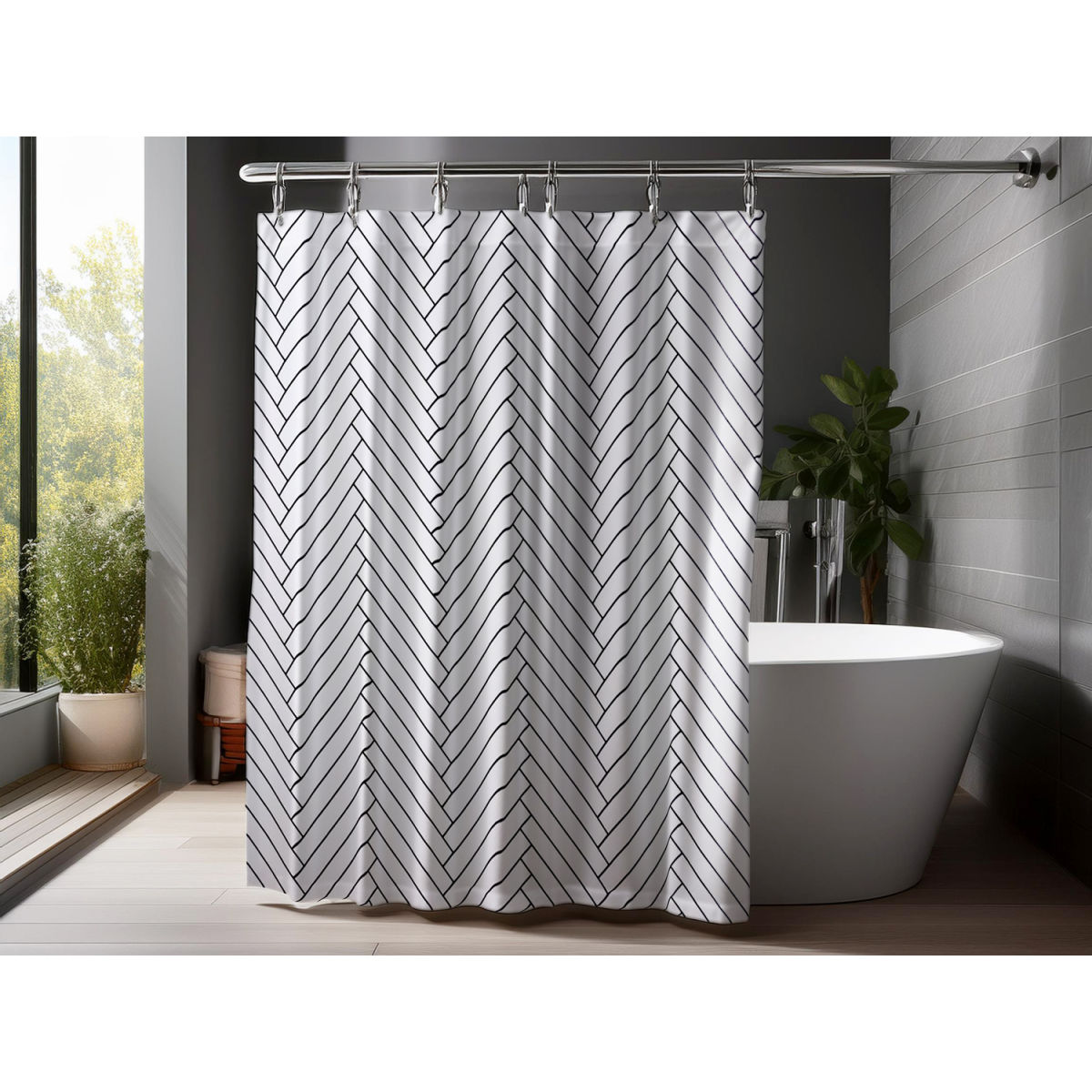 GRANA HOME Duschvorhang GRANA mit Gewicht; 180x200 cm (LxB); weiß