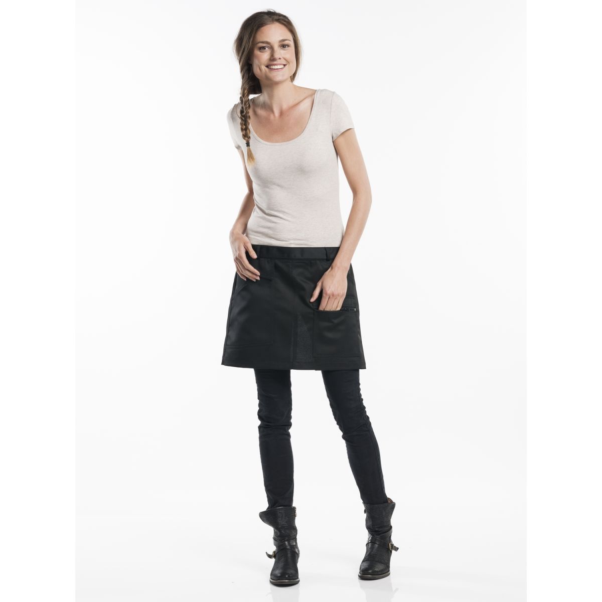 Chaud Devant Bistroschürze Cavy Black W90 – L40; 40x90 cm (LxB); schwarz