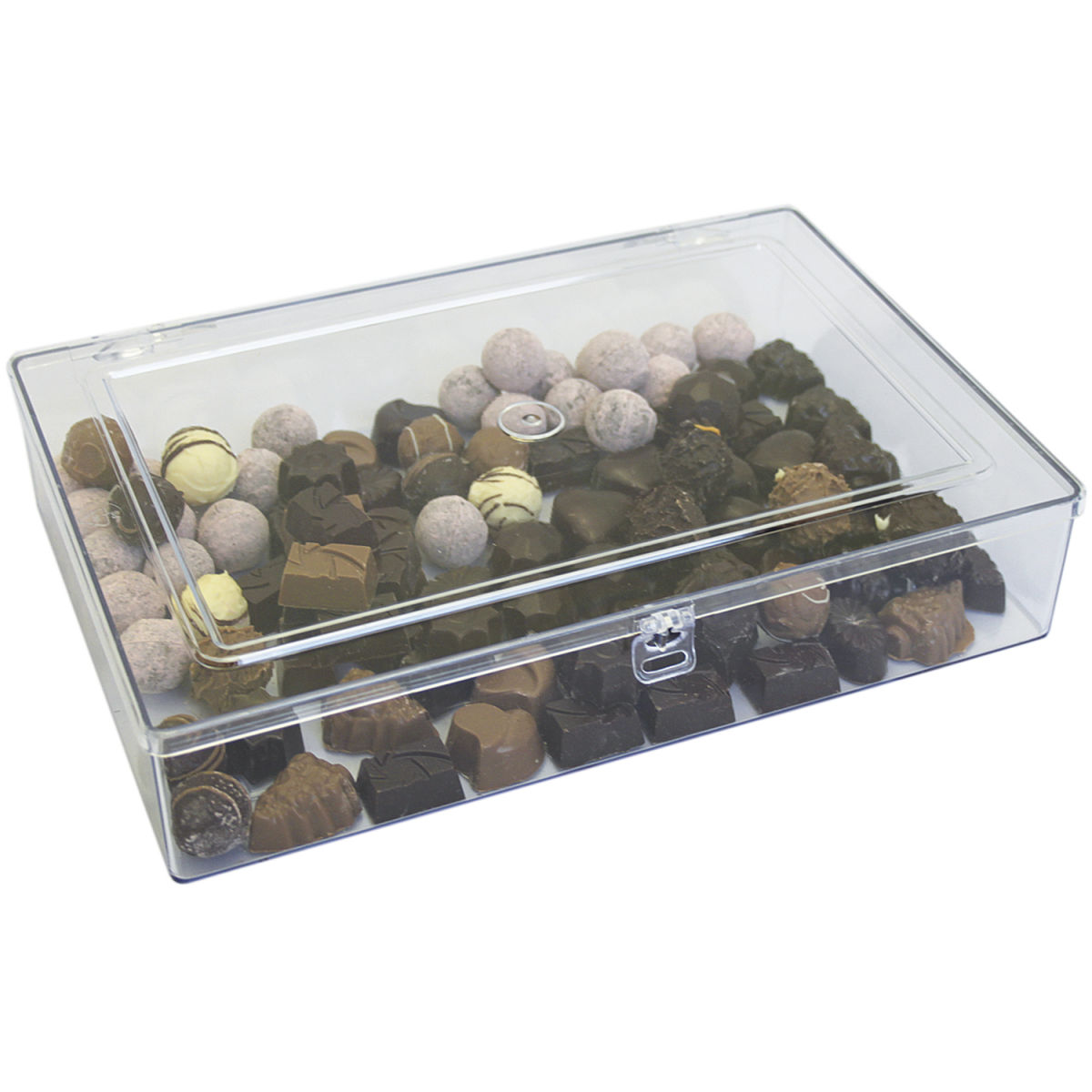 Schneider Pralinen-Vorratsdose Polystyrol; 33.5x22.5x7.3 cm (LxBxH); transparent