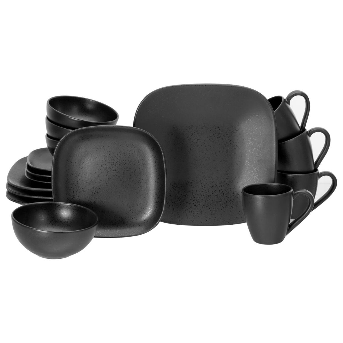 CreaTable Magic Black Square - Kombiset 16-tlg; schwarz