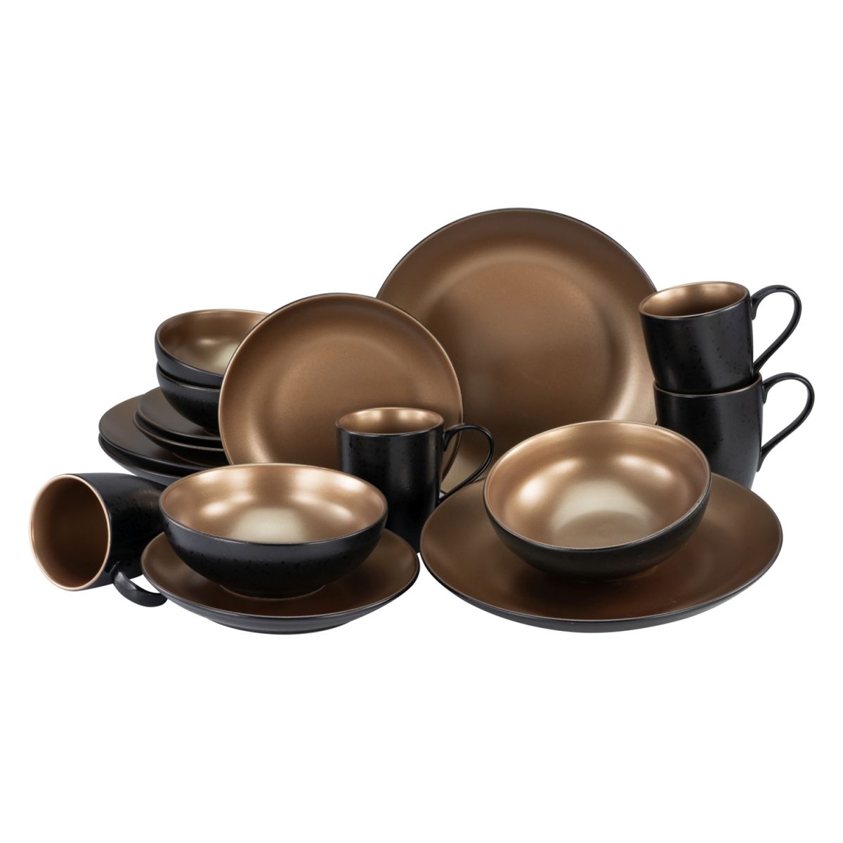 CreaTable Glamour Gold - Kombiservice 16-tlg; gold