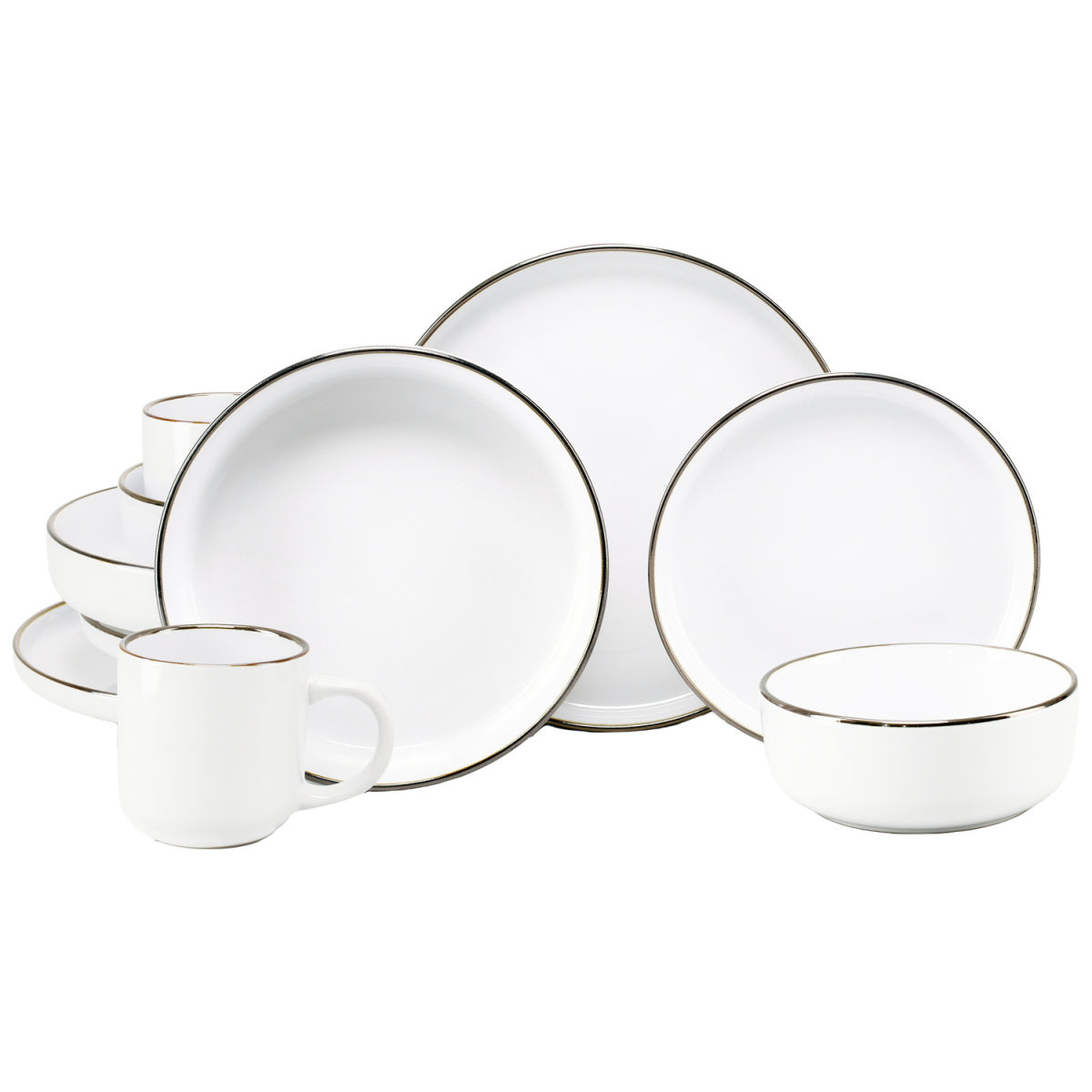 CreaTable Nordic Festive - Kombiservice 10-tlg; weiß