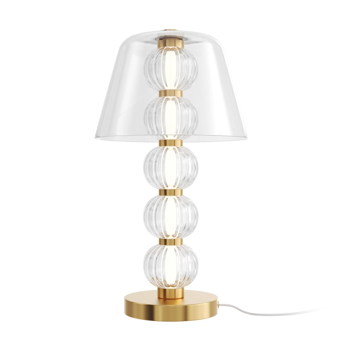 Maytoni Maytoni Tischleuchte Amulet Gold, aus Metall, LED, 500lm, 3000K; 25x25x25x45.2 cm (LxBxØxH); gold; Gestell gold