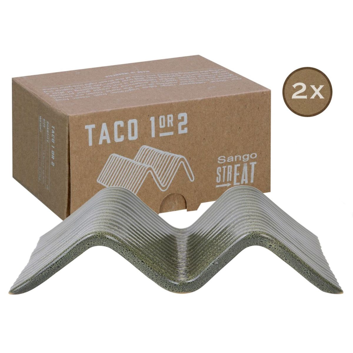 CreaTable STREET FOOD - 2-er Taco Stand grün; 14.5x10.5x4.5 cm (LxBxH); grün; rechteckig; 2 Stück / Pack