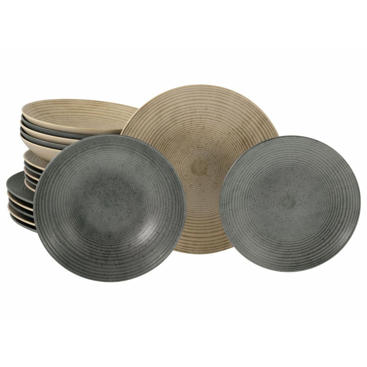 CreaTable Catania mix - Tellerset 18-tlg; mehrfarbig