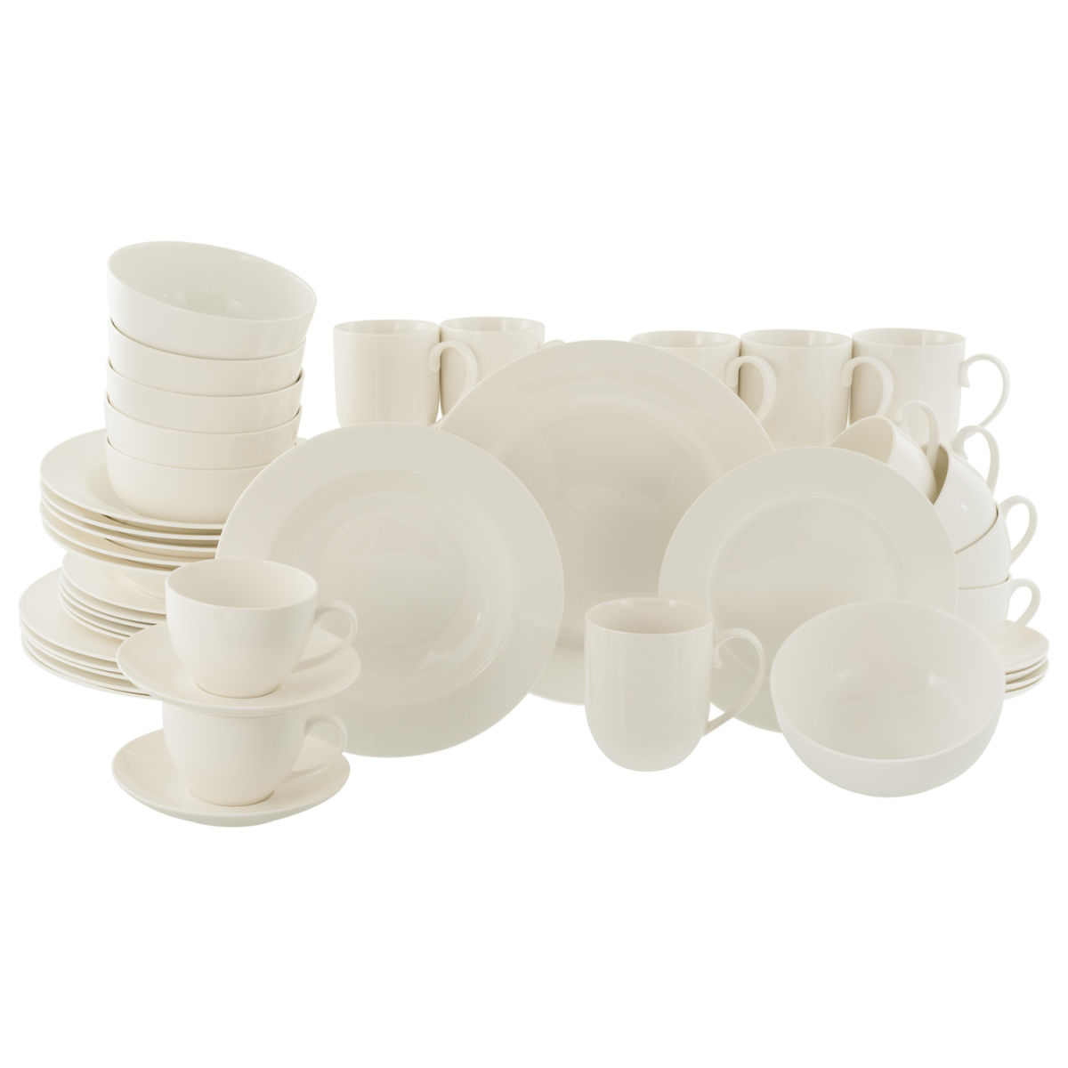 CreaTable Fleur Royal (NBC) - Kombiservice 42-tlg; weiß