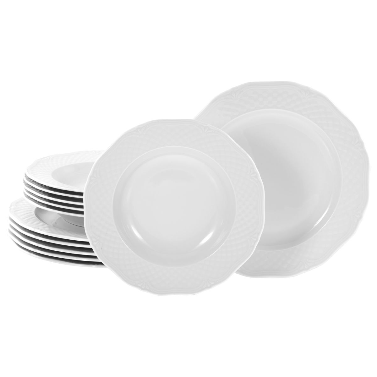 CreaTable Arianne Weiss - Tafelservice 12-tlg; weiß