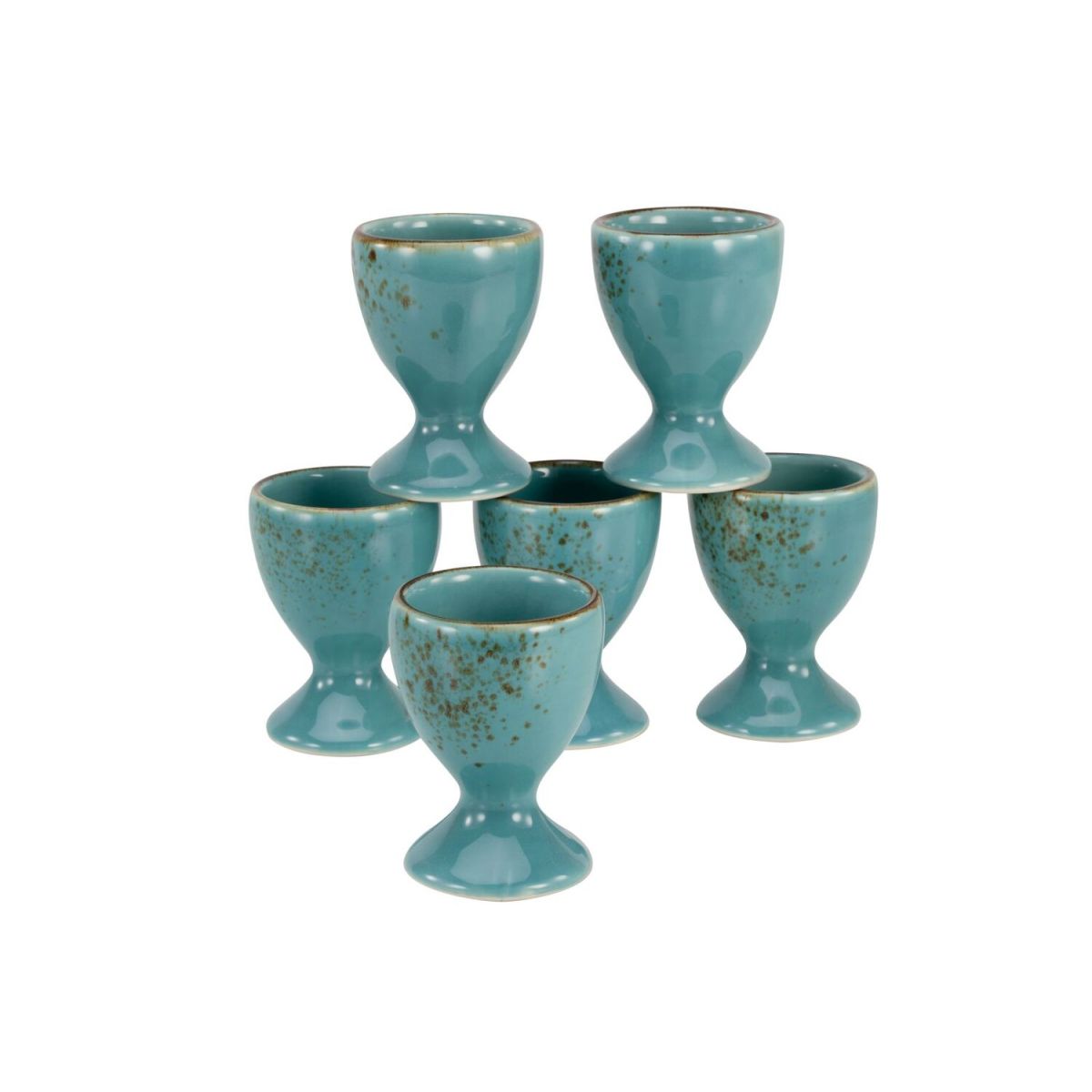 CreaTable Nature Collection - Eierbecher 6-tlg; 5.5x7 cm (ØxH); petrol; 6 Stück / Pack