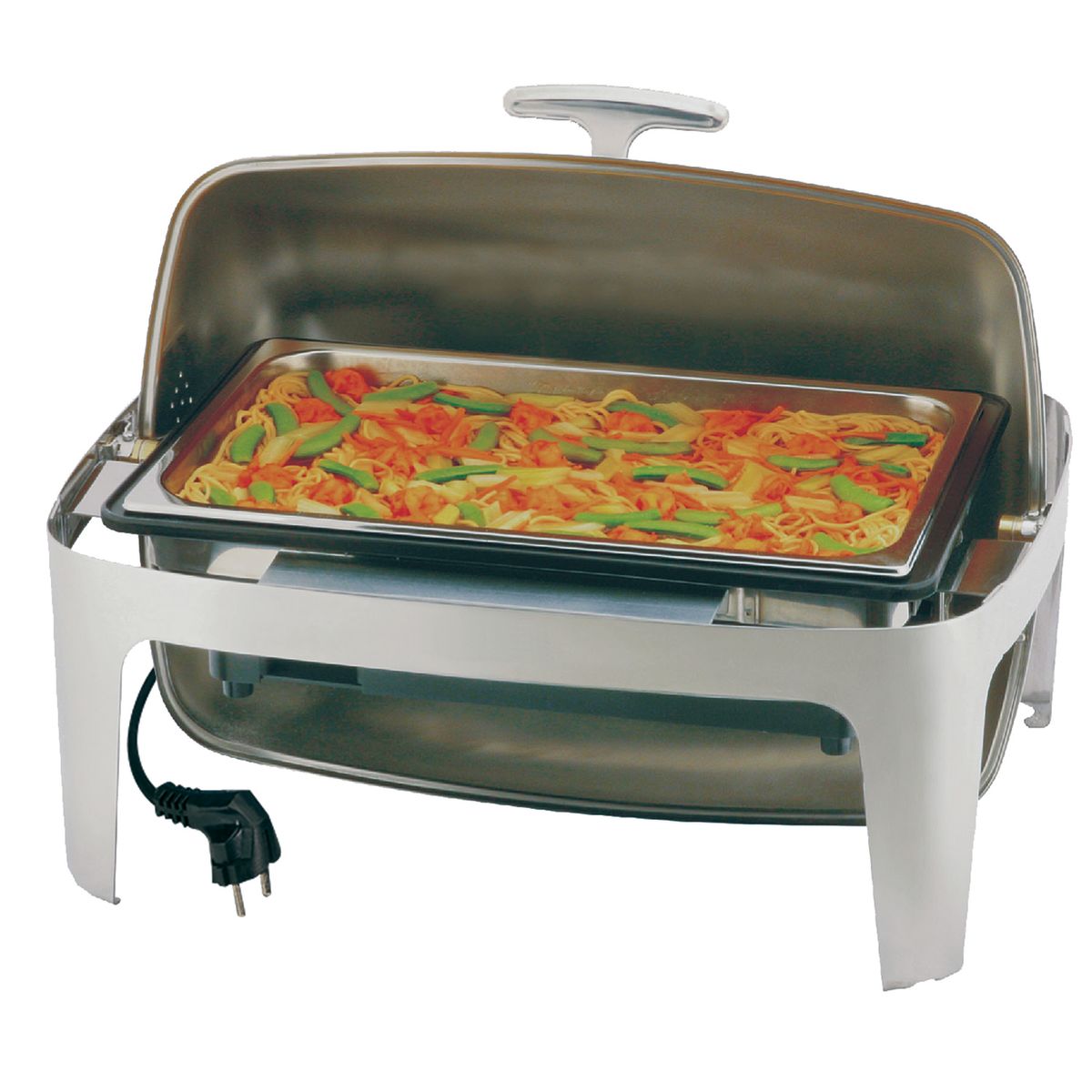 APS Elektro-Chafing Dish, 1/1 GN; Größe GN 1/1, 11 l, 67x52.8x43.3 cm (BxTxH); silber; rechteckig