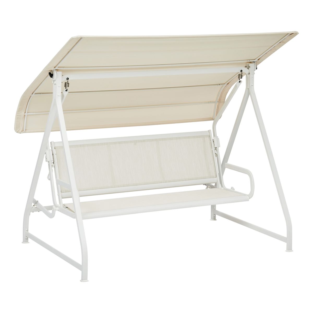 KETTLER Hollywoodschaukel PARADISO; 169x228x189 cm (BxTxH); Sitz beige, Gestell weiß