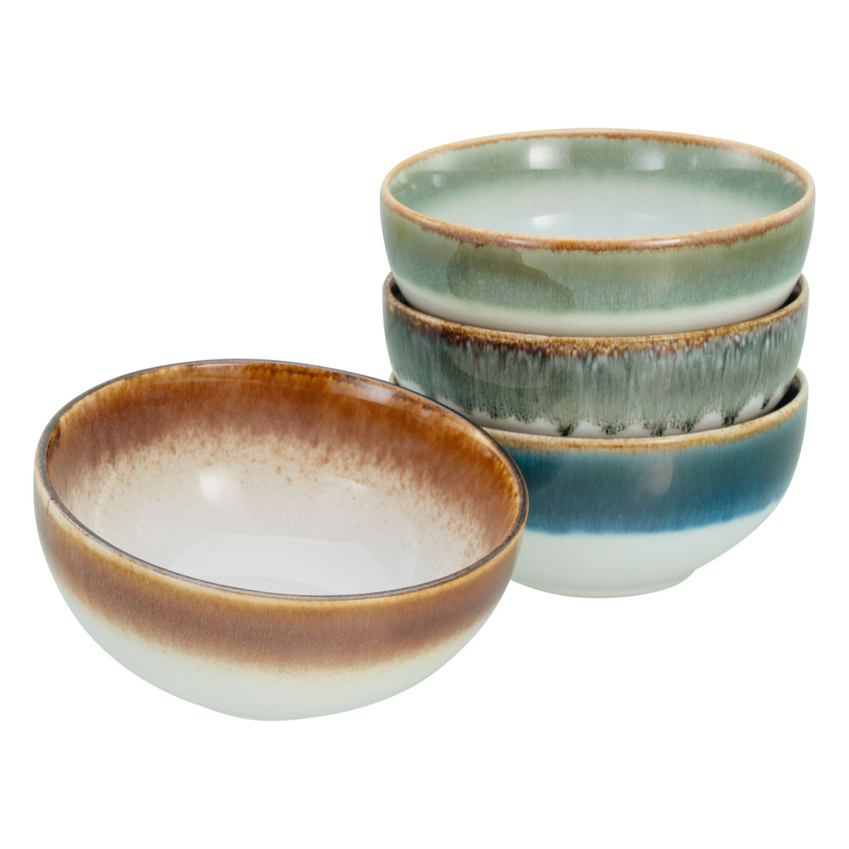 CreaTable Cascade - Buddha Bowl 4-tlg; 900 ml, 17.5x7.5 cm (ØxH); mehrfarbig; rund; 4 Stück / Pack