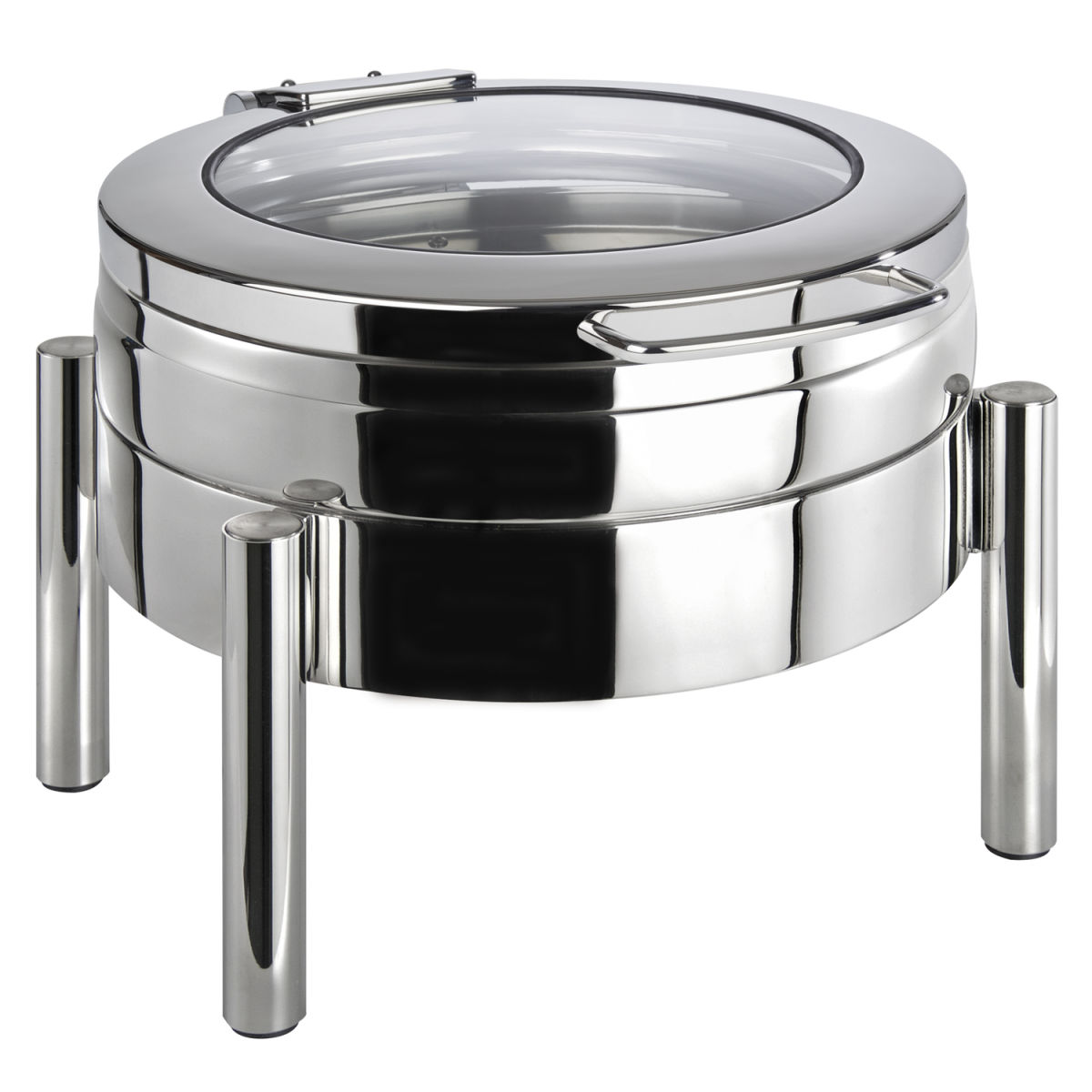 APS Chafing Dish rund -PREMIUM- 44 x 54 cm, H: 33 cm; 6 l, 45x54x34 cm (BxTxH); silber; rechteckig