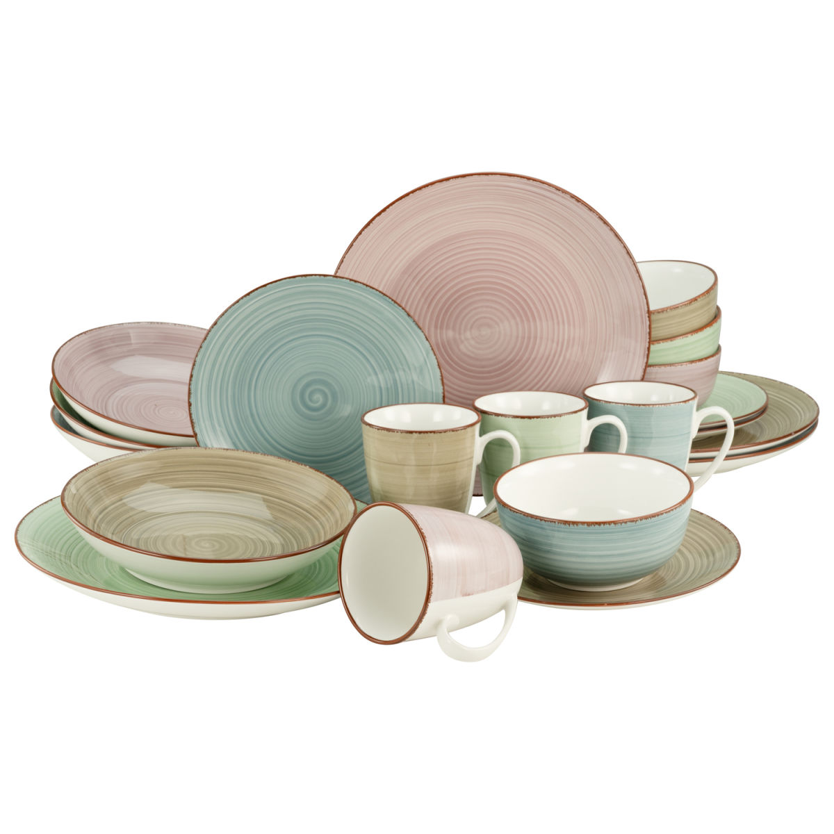 CreaTable Samba - Kombiservice 20-tlg; mehrfarbig