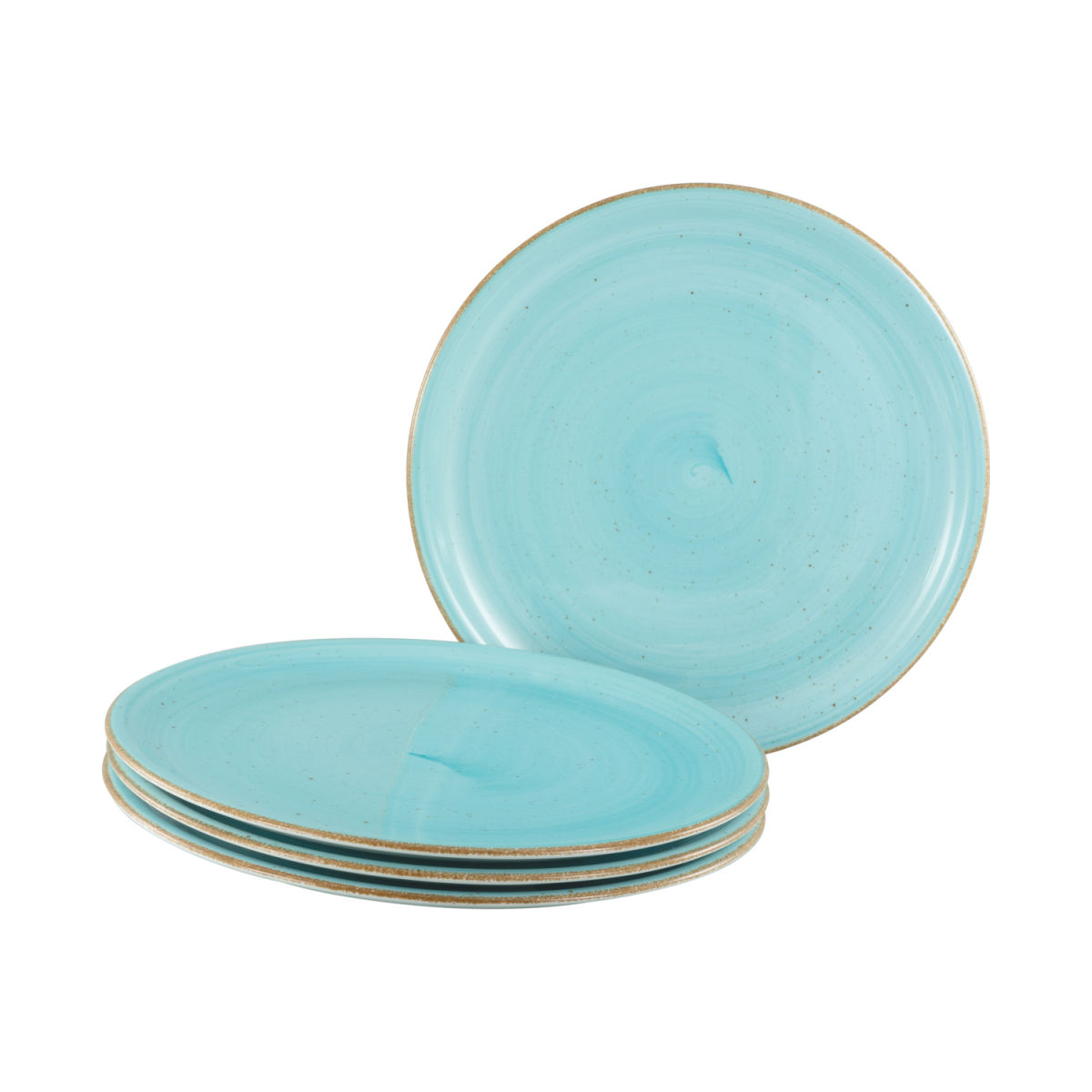 CreaTable Vintage Nature - Pizzateller 4-tlg; 33x33x33x1.8 cm (LxBxØxH); blau; rund; 4 Stück / Pack