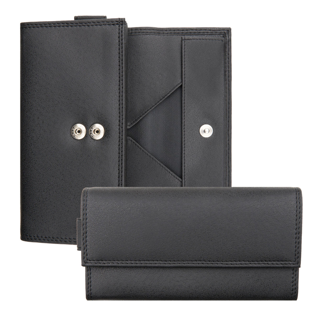 Ferducci Kellnerbörse mit Druckknopf; 17.9x10 cm (LxB); schwarz