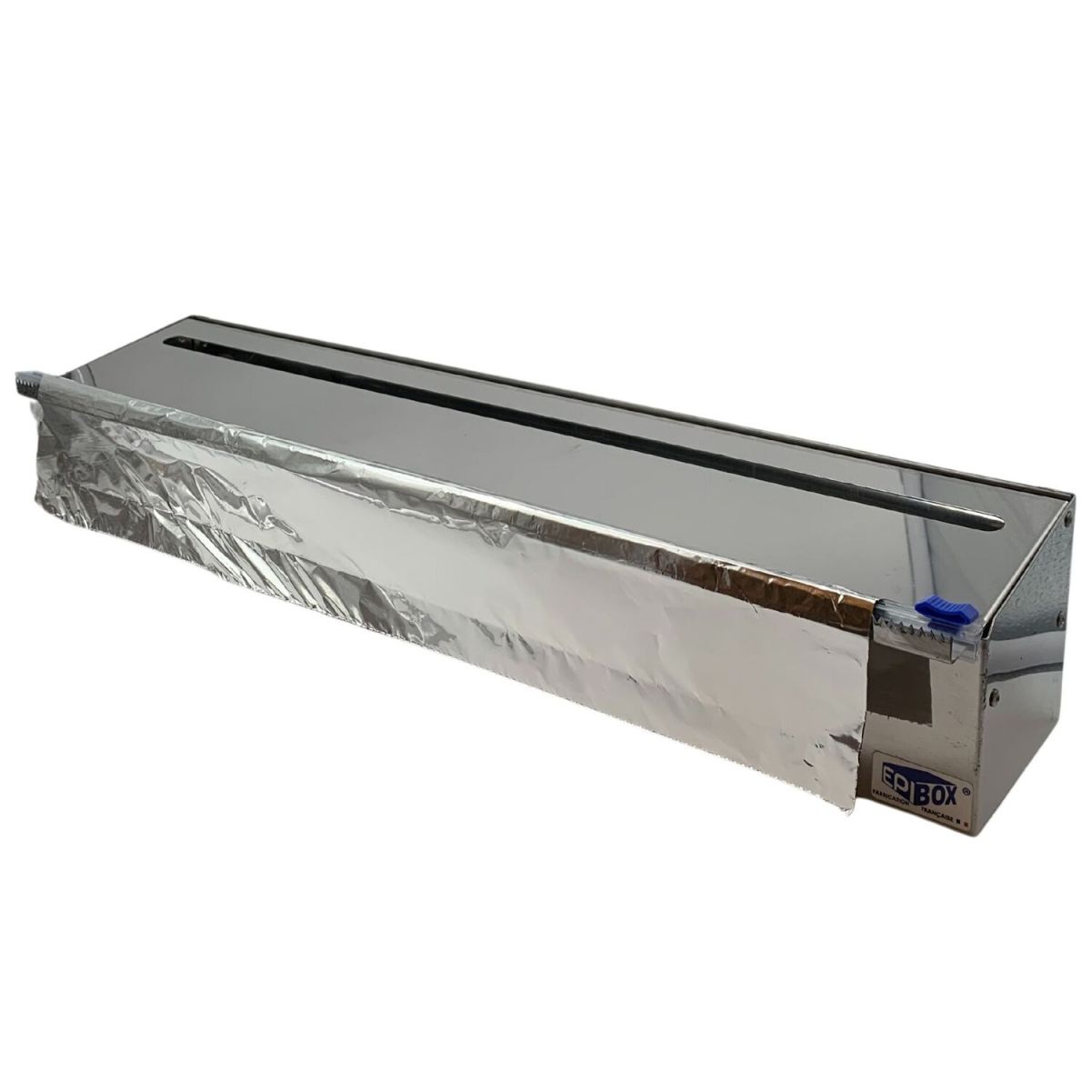 Epibox Einfacher Wand- oder Standabroller aus Edelstahl 304 für Lebensmittel- und Aluminiumfolien; 50.5x12 cm (BxH); silber