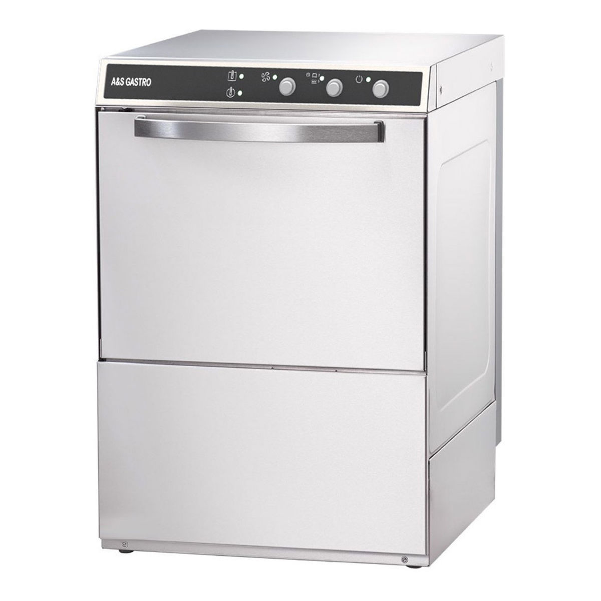A&S Polarny Geschirrspülmaschine inkl. Klarspülmitteldosier- und Reinigerdosier- und Ablaufpumpe 400 Volt, 4,9 kW 565x665x835 mm; 56.5x83.5 cm (BxH); silber