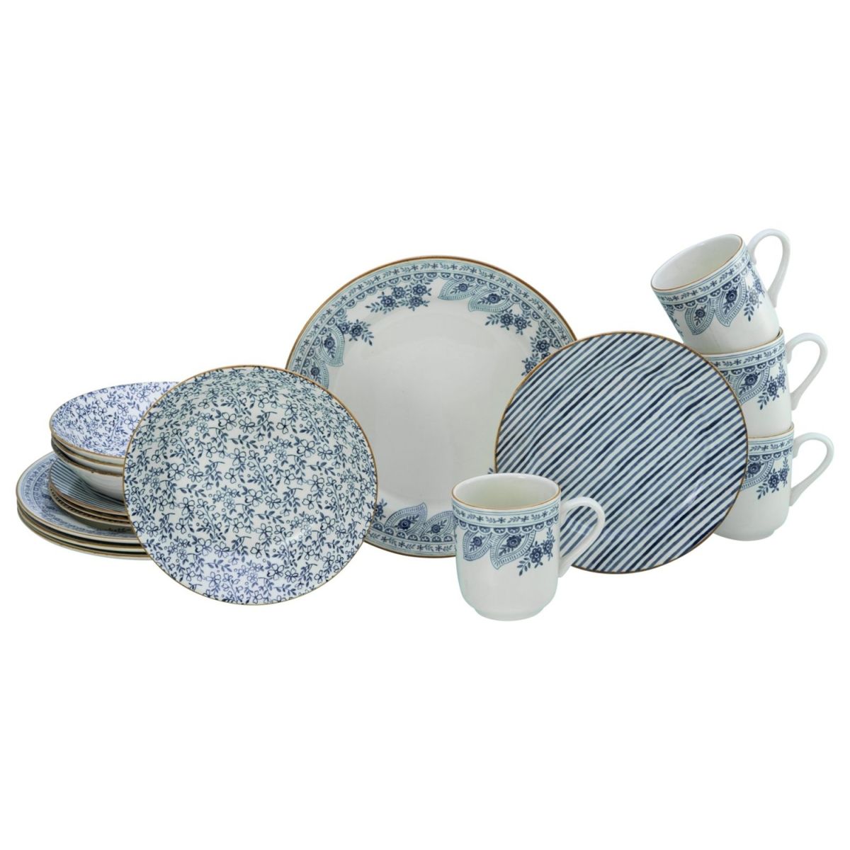 CreaTable Euböa WL - Kombiservice 16-tlg; blau