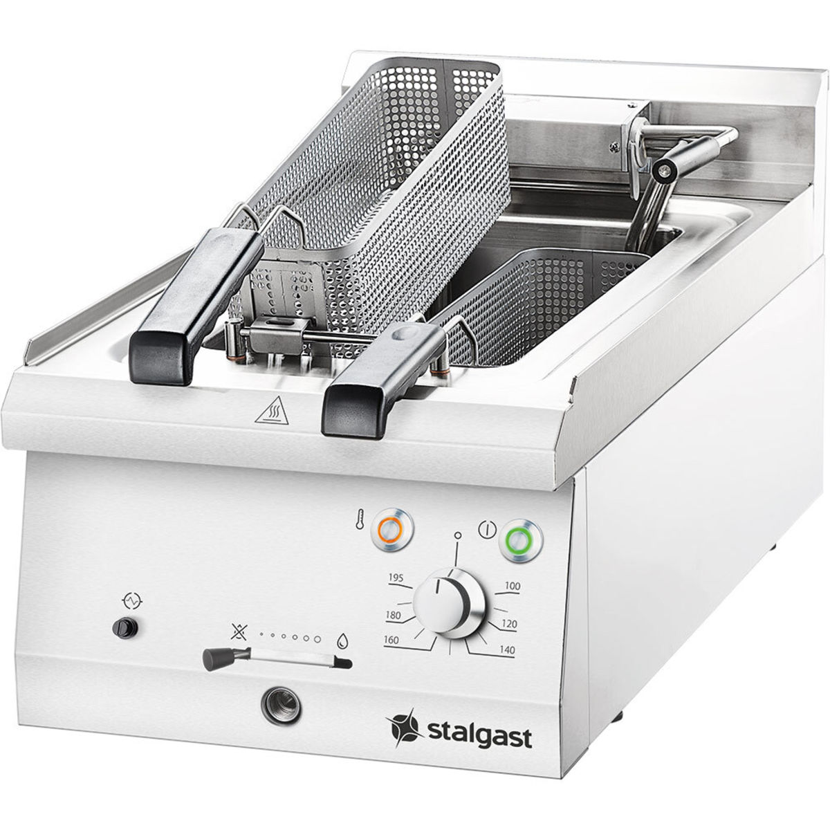 Stalgast Elektro-Fritteuse als Tischgerät Serie 700 ND - Einzel-Fritteuse; 40x70x25 cm (BxTxH); silber