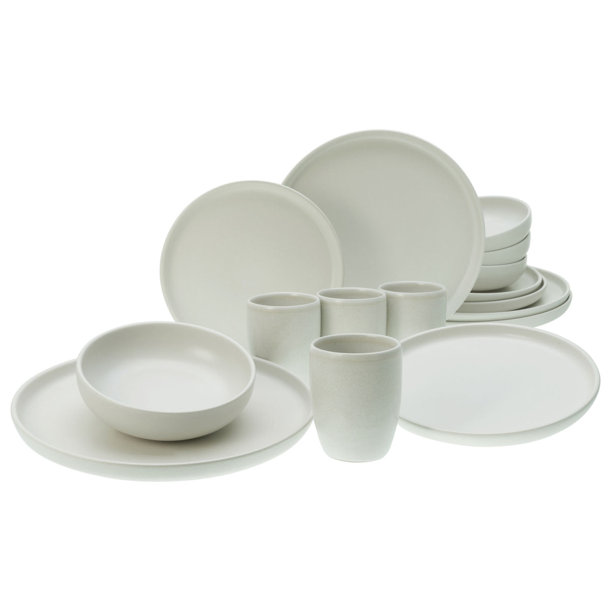 CreaTable Uno Offwhite - Kombiservice 16-tlg; weiß