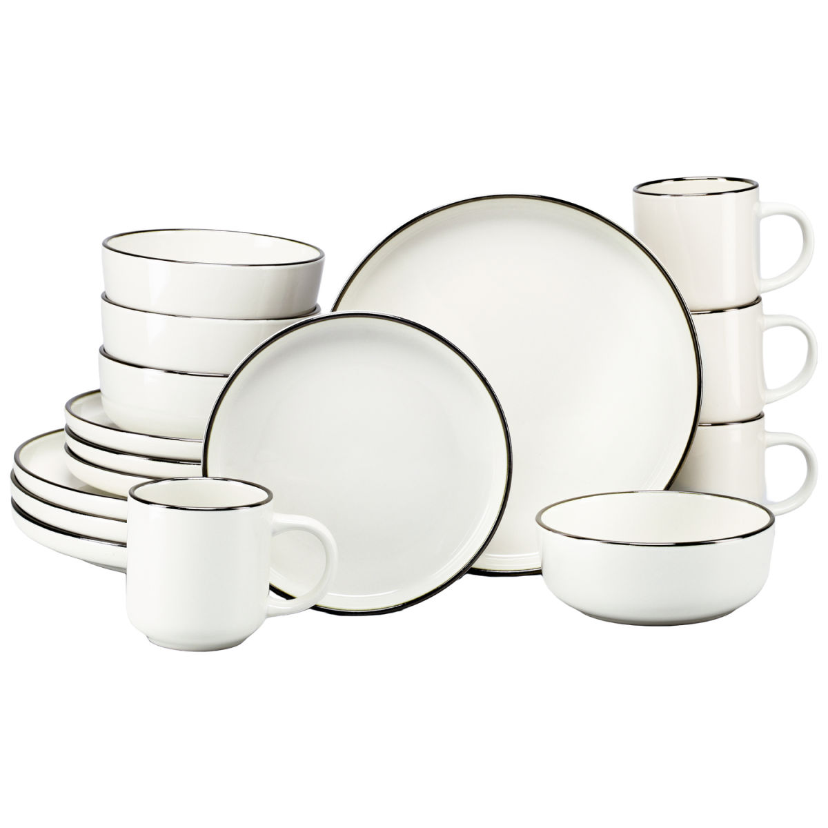CreaTable Nordic Festive - Kombiservice 16-tlg; cremeweiß